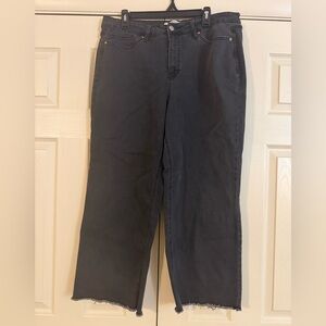 Royalty For Me Black Straight-Leg Jeans with Raw Hem